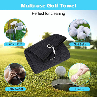 Golf Club Cleaning Kit,Golf Accessories,Golf Cleaning Kit with Golf Club Cleaner Water Brush,Towel,Divot Repair Tool,Groove Sharpener,Golf Ball Alignment Complete Golf Kit