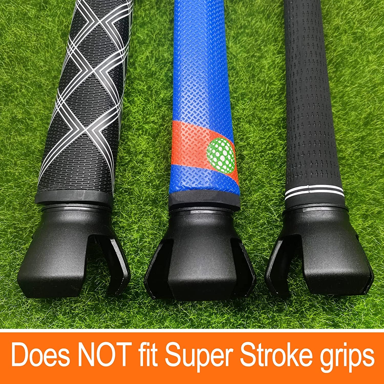 3-Prong Golf Ball Retriever Grabber Pick Up,Back Saver Claw Put on Putter Grip,Suction Cup Ball Grabber,Sucker for Golf Screws Tool