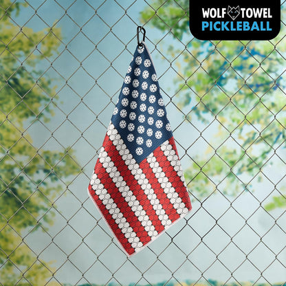 Pickleball Towel | Pickleball Gifts | American Flag Paddles | Sport Towel | Retirement Gift