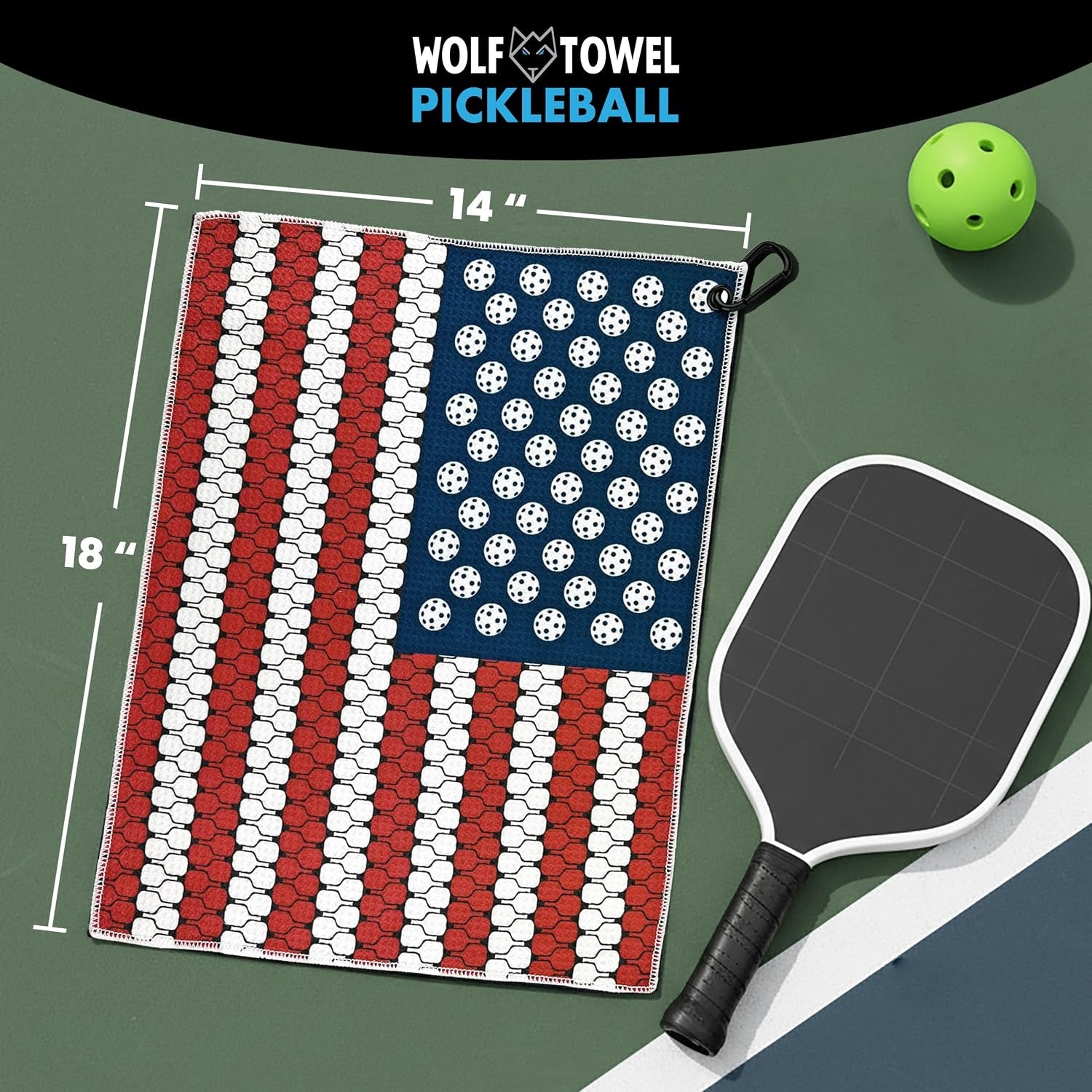 Pickleball Towel | Pickleball Gifts | American Flag Paddles | Sport Towel | Retirement Gift