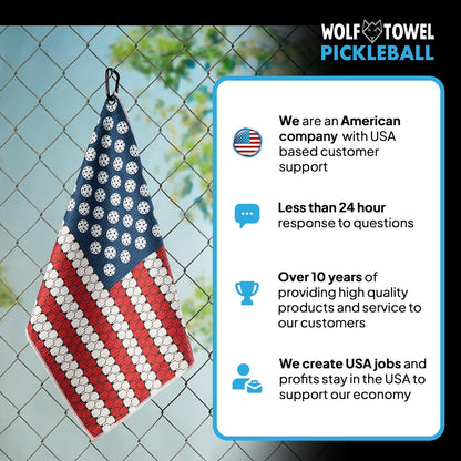 Pickleball Towel | Pickleball Gifts | American Flag Paddles | Sport Towel | Retirement Gift