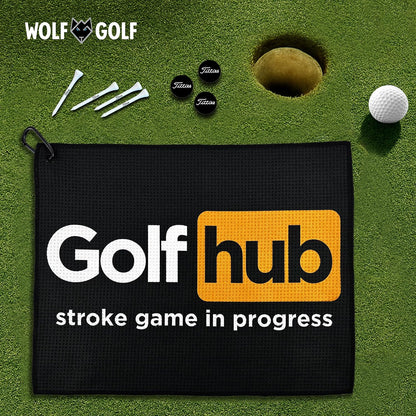 Golfhub Golf Towel - Golf Accessories for Men - Golf Gifts for Men - Printed Funny Golf Towel