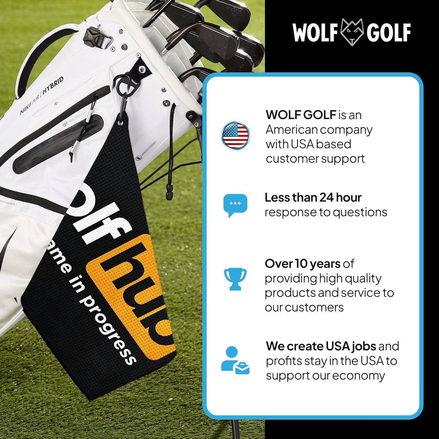 Golfhub Golf Towel - Golf Accessories for Men - Golf Gifts for Men - Printed Funny Golf Towel