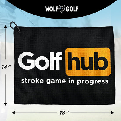 Golfhub Golf Towel - Golf Accessories for Men - Golf Gifts for Men - Printed Funny Golf Towel