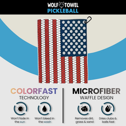 Pickleball Towel | Pickleball Gifts | American Flag Paddles | Sport Towel | Retirement Gift