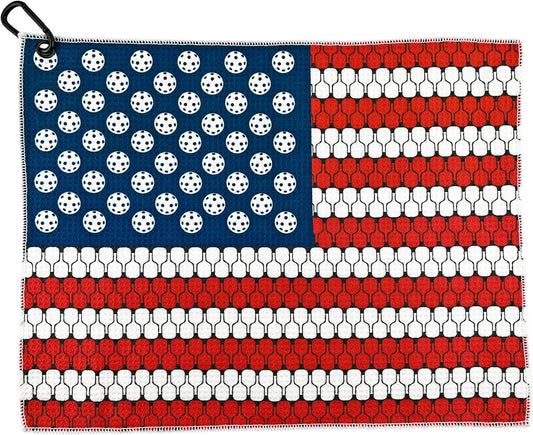 Pickleball Towel | Pickleball Gifts | American Flag Paddles | Sport Towel | Retirement Gift